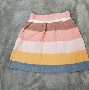 🌺 Ann Taylor Loft mini striped skirt sz XXS
